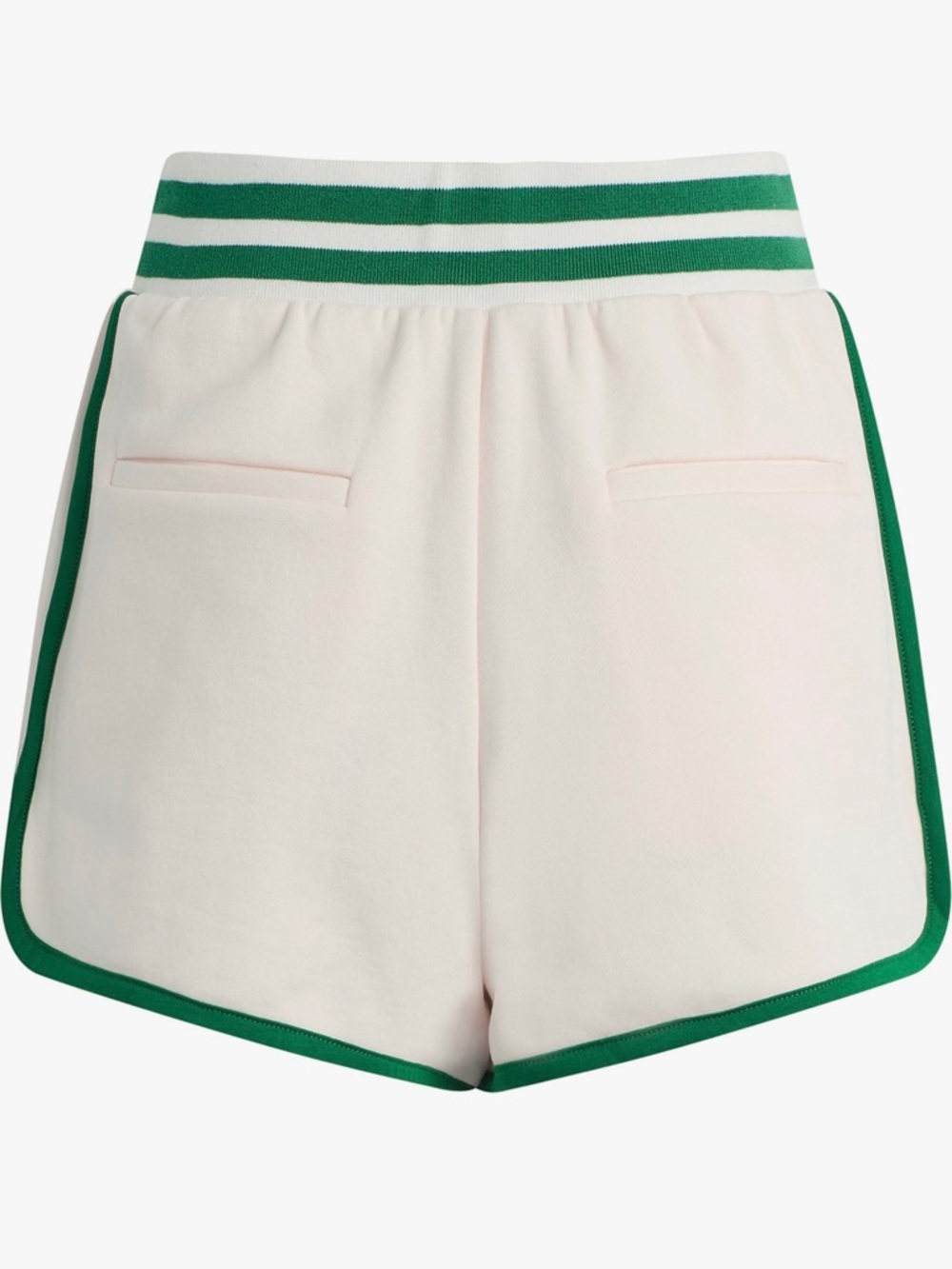 Favorite Daughter Cream Shorts with Green Trim - Picture 2 of 5